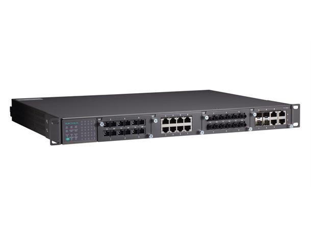 Moxa PT-7828-R-48-48 IEC 61850-3 modular rackmount PTP switch 